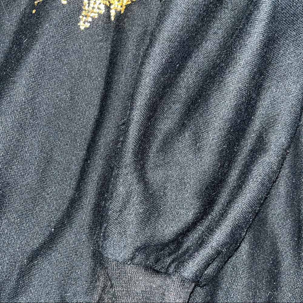 Gold glitter vintage sweatshirt tunic new with tags NWT deadstock small - Picture 6 of 7